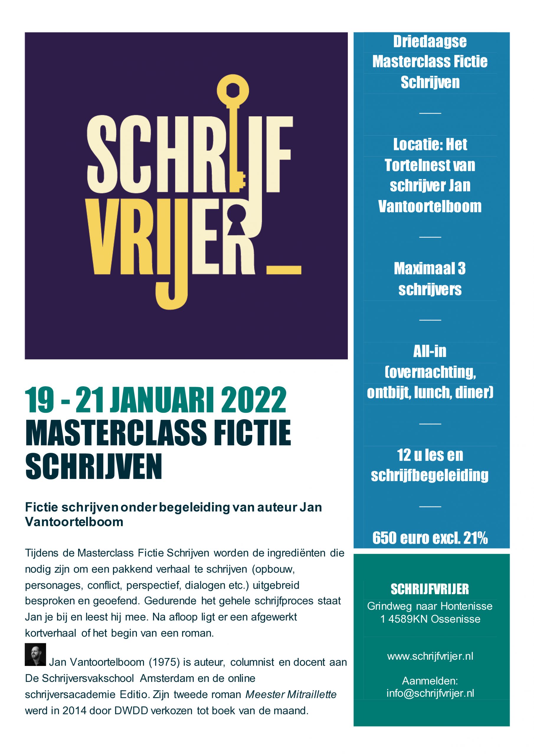 Masterclass Fictie Schrijven